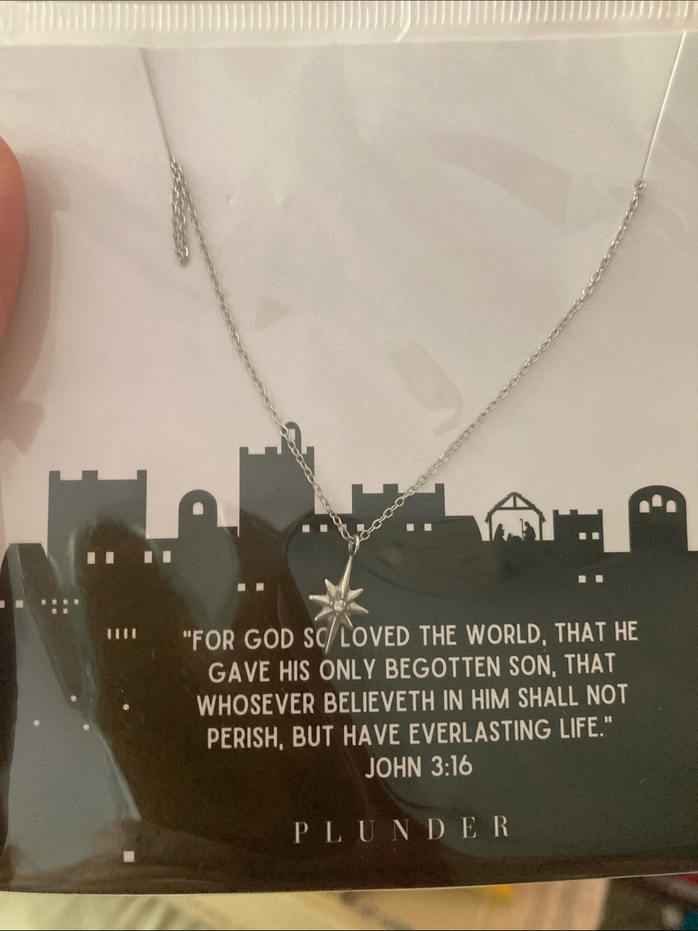 Plunder Silver Starburst Pendant Necklace - Silver